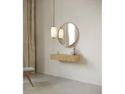 Consola - 90 cm - con cajones - suspendida - acabado roble - NOLIE