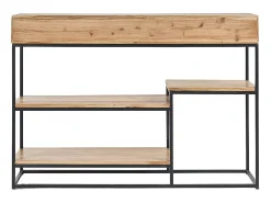 Consola 4 cajones en cacia y metal negro L115 cm GRENELLE