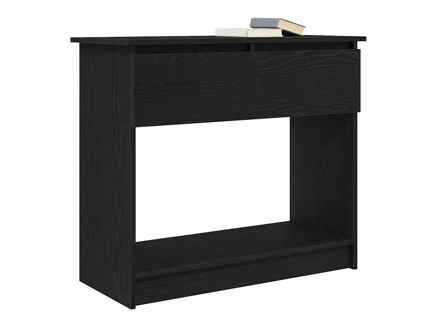 Consola con cajones negra 85,5x38,5x74,5 cm