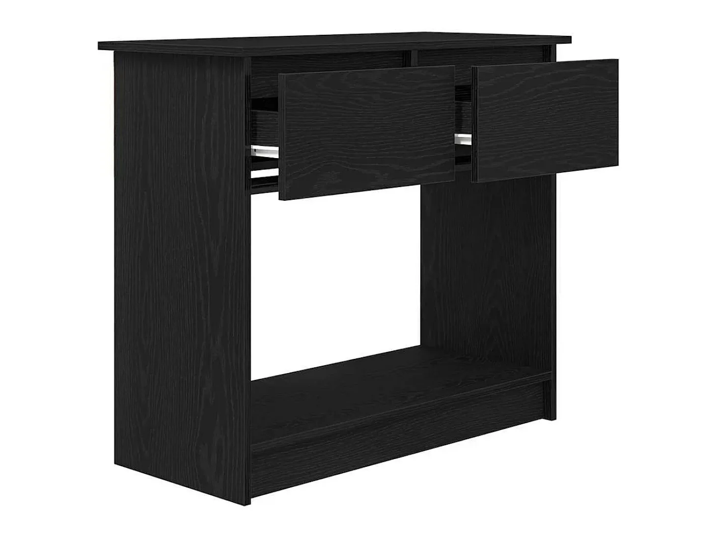 Consola con cajones negra 85,5x38,5x74,5 cm