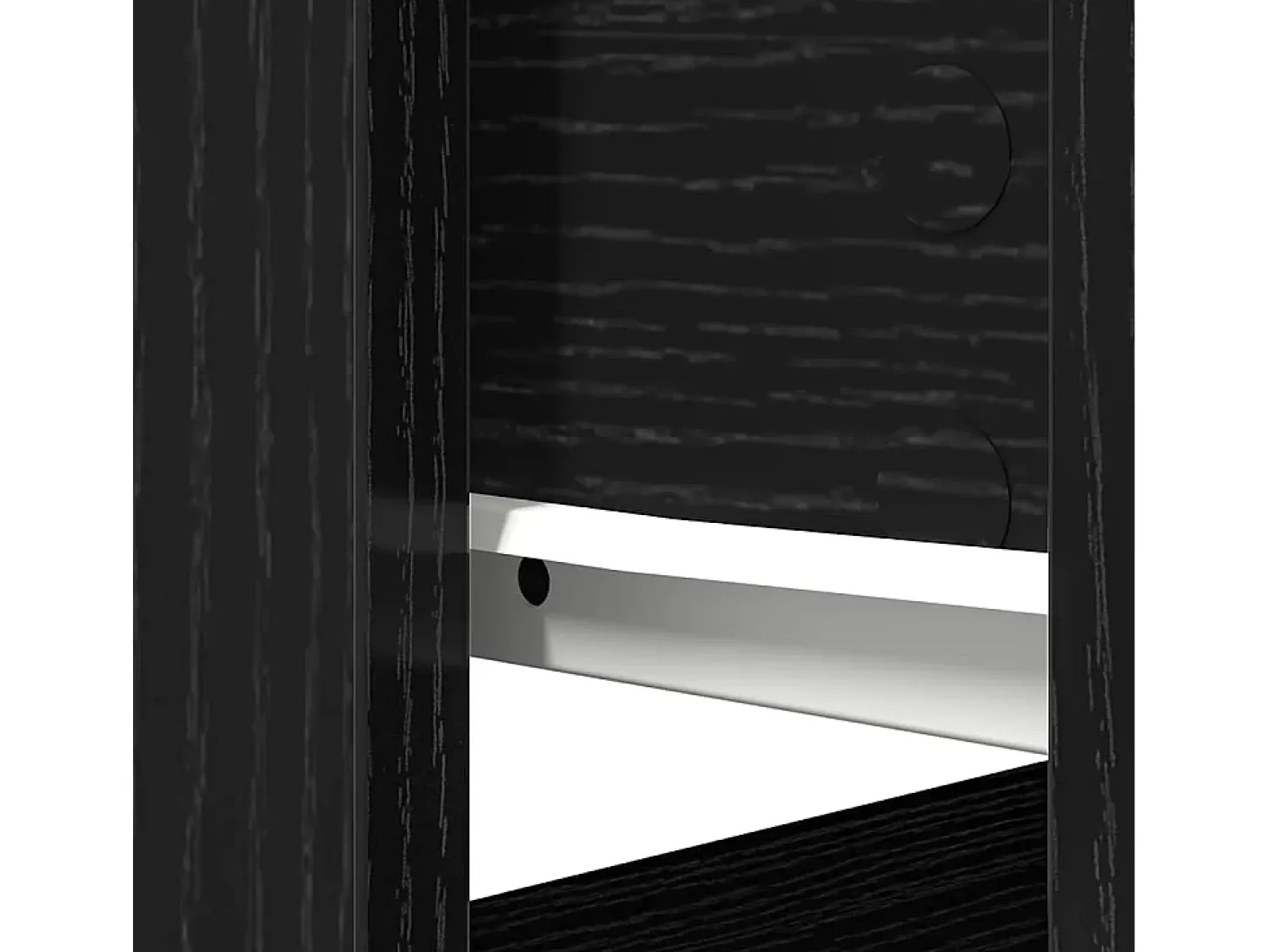 Consola con cajones negra 85,5x38,5x74,5 cm
