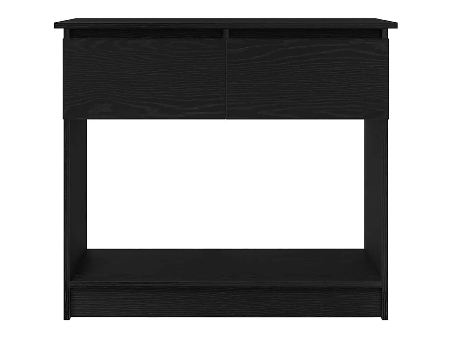 Consola con cajones negra 85,5x38,5x74,5 cm