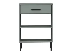 Consola con patas de metal Gris Madera maciza de pino OSLO