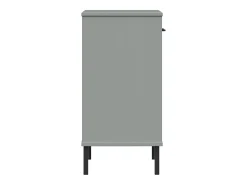 Consola con patas de metal Gris Madera maciza de pino OSLO