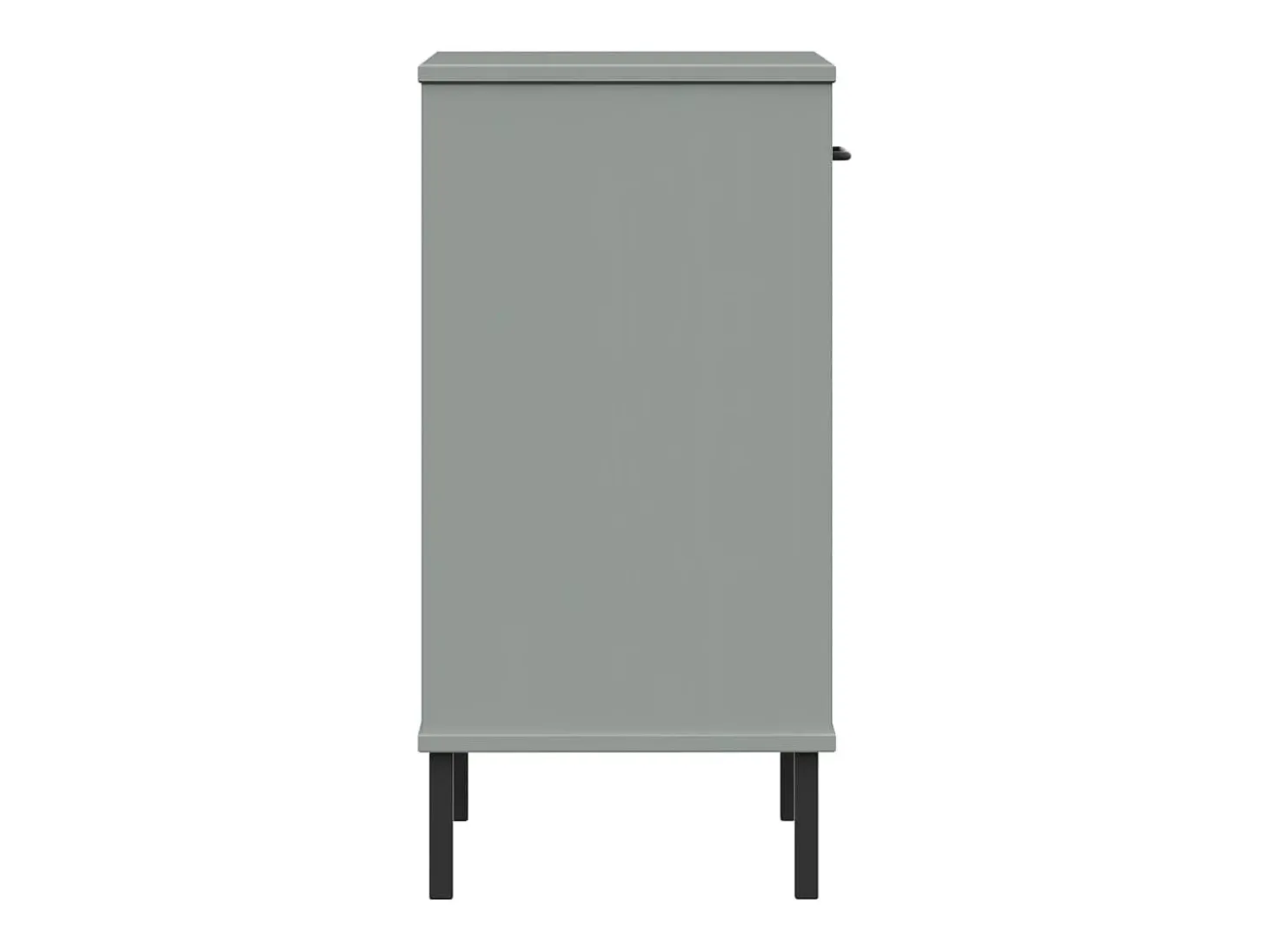 Consola con patas de metal Gris Madera maciza de pino OSLO