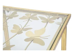 Consola de cristal Mariposas 100X35X80 cm