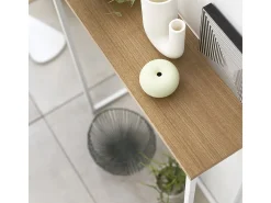 Consola de entrada de madera y metal Torre