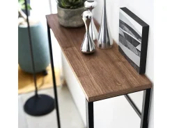 Consola de entrada de madera y metal Torre