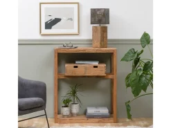 Consola de madera de acacia con almacenamiento Oslo - Made in Meubles