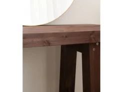 Consola de madera maciza en tono nogal de 100x80cm - BATÁN - DECOWOOD