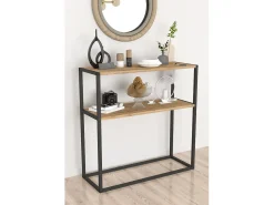 Consola De Metal Con Soporte De Exhibición Moderno 90X90X34 Safir