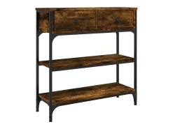 Consola de roble ahumado 72,5x25x75 cm madera de ingeniería