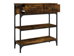 Consola de roble ahumado 72,5x25x75 cm madera de ingeniería