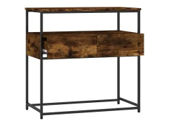 Consola de roble ahumado 75x40x75 cm madera de ingeniería