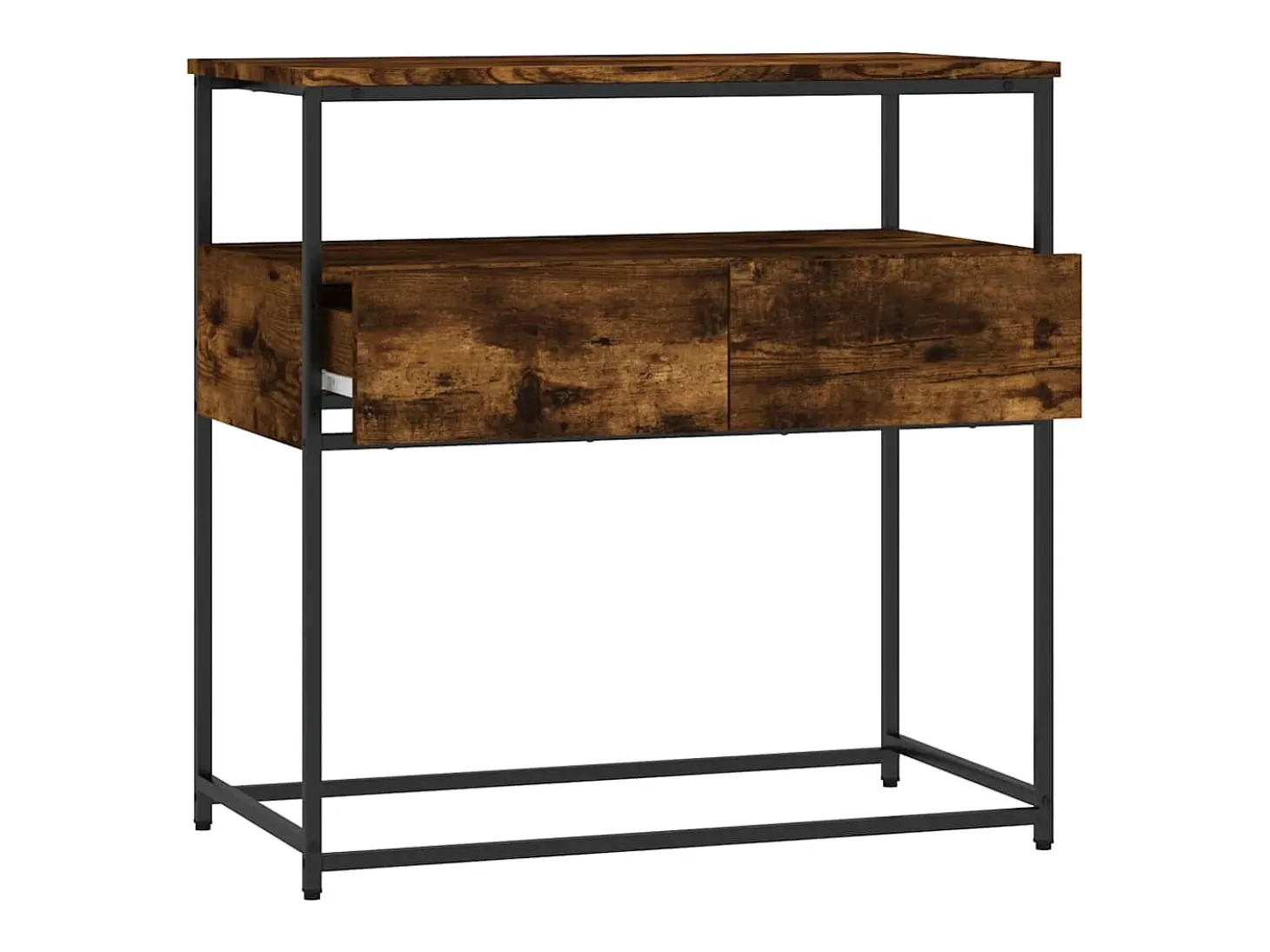 Consola de roble ahumado 75x40x75 cm madera de ingeniería