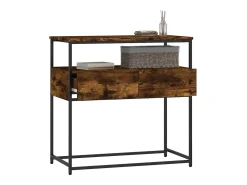 Consola de roble ahumado 75x40x75 cm madera de ingeniería
