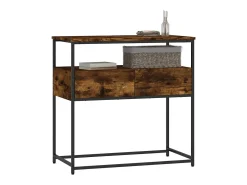Consola de roble ahumado 75x40x75 cm madera de ingeniería