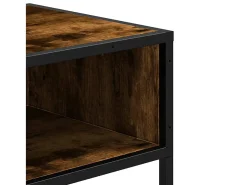 Consola de roble ahumado 90x35x80 cm madera de ingeniería
