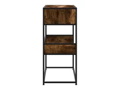 Consola de roble ahumado 90x35x80 cm madera de ingeniería