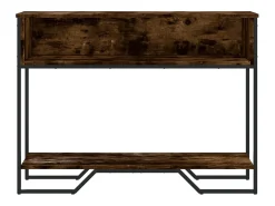 Consola de roble ahumado 100x35x74,5 cm madera de ingeniería