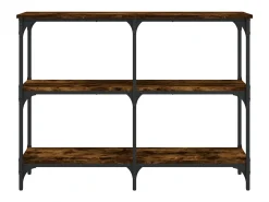 Consola de roble ahumado 100x29x75 cm madera de ingeniería