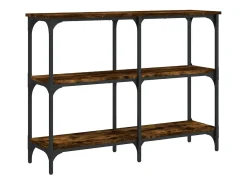 Consola de roble ahumado 100x29x75 cm madera de ingeniería