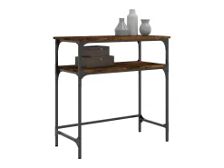 Consola de roble ahumado 75x35,5x75 cm madera de ingeniería