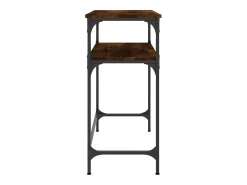Consola de roble ahumado 75x35,5x75 cm madera de ingeniería
