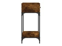 Consola de roble ahumado 75x34,5x75 cm madera de ingeniería