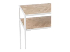 Consola en zigzag de madera natural blanco Rocky L 100 cm