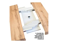 Consola extensible 90x42/302 cm Isotta roble natural