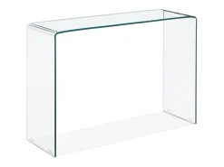 Consola Kays de cristal templado transparente 100 cm