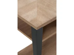 Consola madera fresno con cajón y patas metálicas