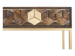 Consola mango nogal y oro elegancia única