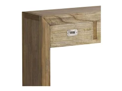 Consola Mindy madera maciza natural 3 cajones Mazari 100 cm