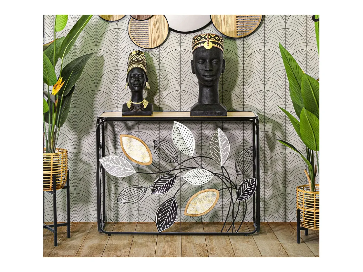Consola Natura 3, Multicolor, 108x36,8x80 cm, Kendra Home