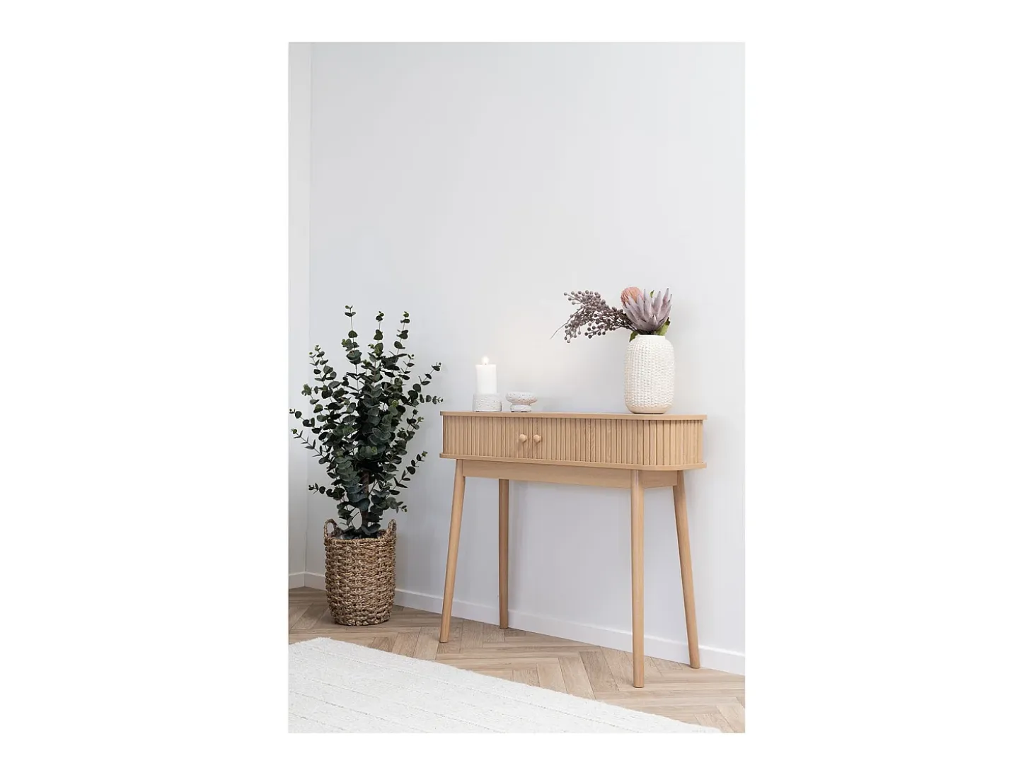 Consola Nikko, Marrón, 100x30x80,5 cm, Kendra Home