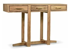 Consola Touka madera de teca natural 3 cajones 130 cm