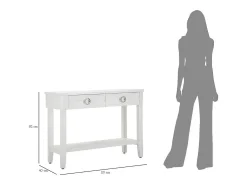 Consola VKH603, Blanco, 110x40x82 cm, Kendra Home