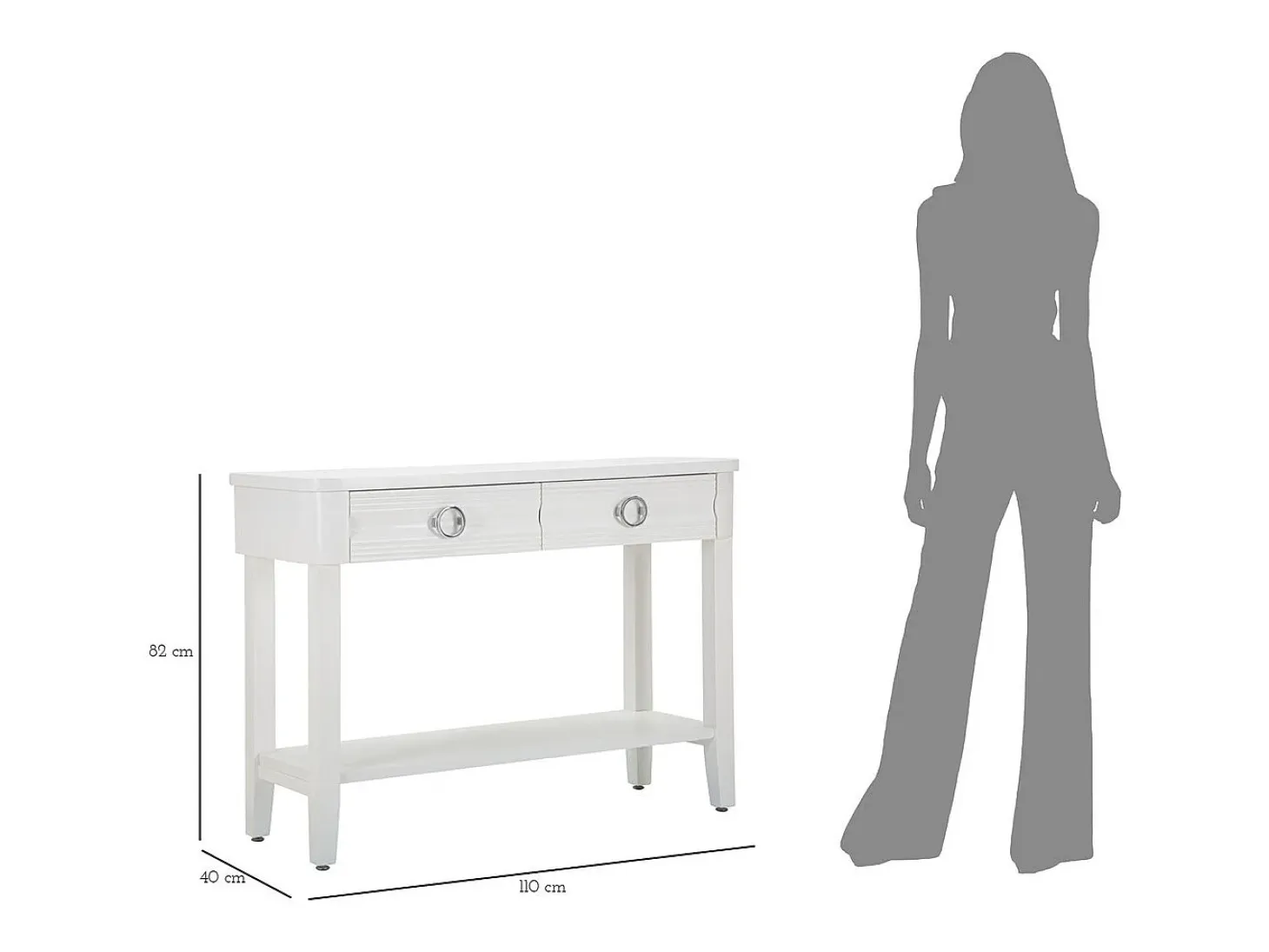 Consola VKH603, Blanco, 110x40x82 cm, Kendra Home