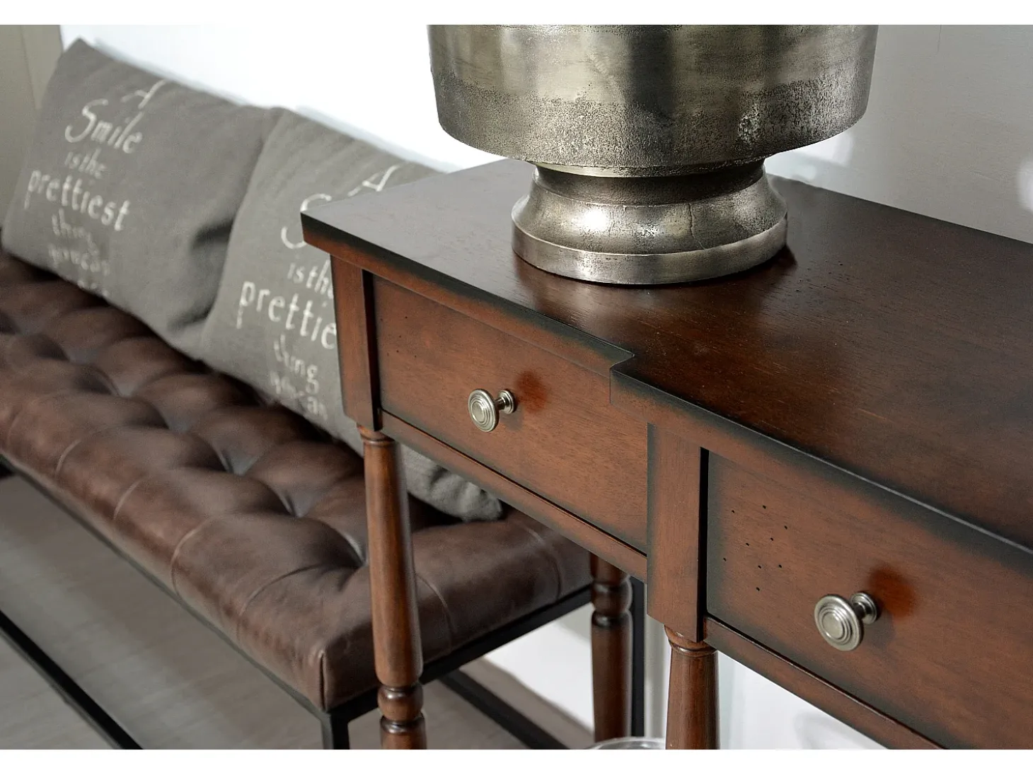 Consola 152.5x86.5x35.5 cm marrón claro Avola AV1632-60
