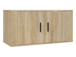 Crofton Muebles para TV de pared 2 uds roble Sonoma 80x34,5x40 cm