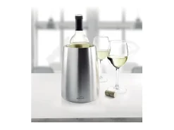 Cubitera Isotérmica para Champagne de Acero Inoxidable 18/10 Doble Pared 15,3x18,8 cm - Mantiene Fresco Sin Hielo - Lacor