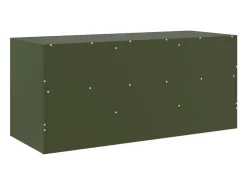 Dafina Mueble de TV de acero verde oliva 99x39x44 cm