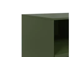 Dafina Mueble de TV de acero verde oliva 99x39x44 cm