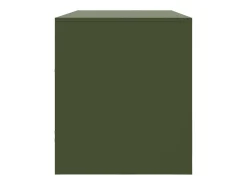 Dafina Mueble de TV de acero verde oliva 99x39x44 cm