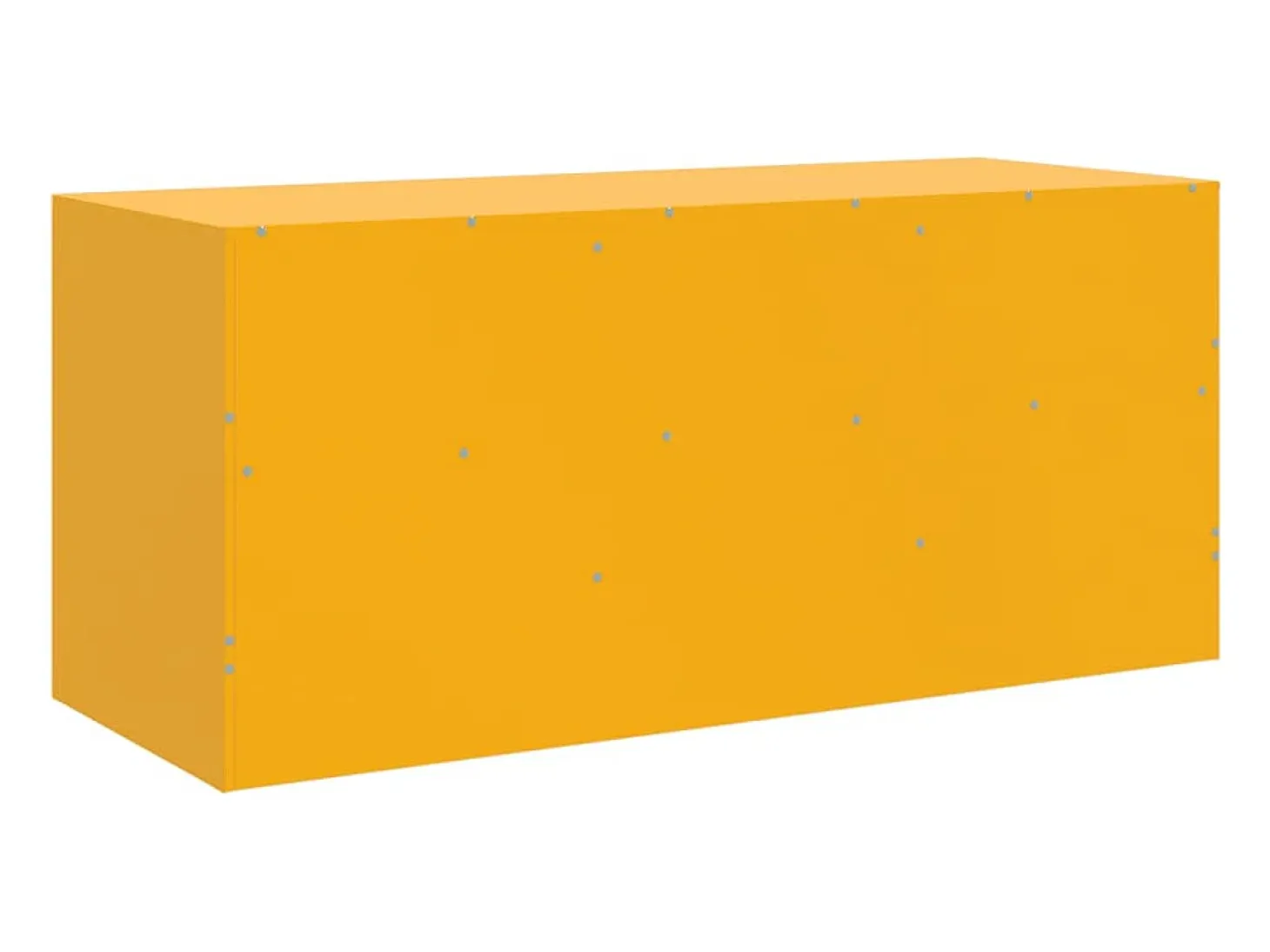 Dafina Mueble para TV de acero amarillo mostaza 99x39x44 cm