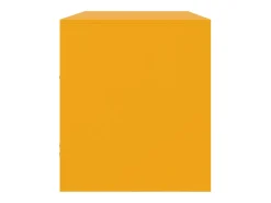 Dafina Mueble para TV de acero amarillo mostaza 99x39x44 cm