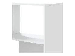 Damir Estantería de esquina 4 niveles madera blanco 85x85x140 cm
