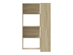 Damir Estantería de esquina 4 niveles madera roble Sonoma 85x85x140cm